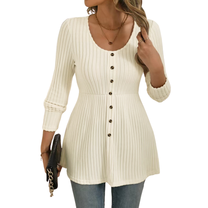 DOLLY™ – Polished Round Neck Long Sleeve Top