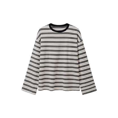 LAIZA™ – Modern Long Sleeve Striped Shirt