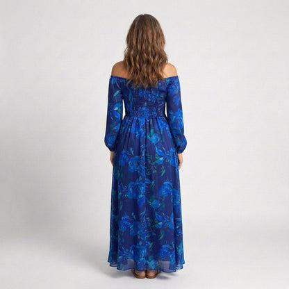 Aspen - Off Shoulder Floral Maxi Dress